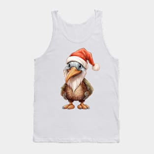 Brown Pelican in Santa Hat Tank Top